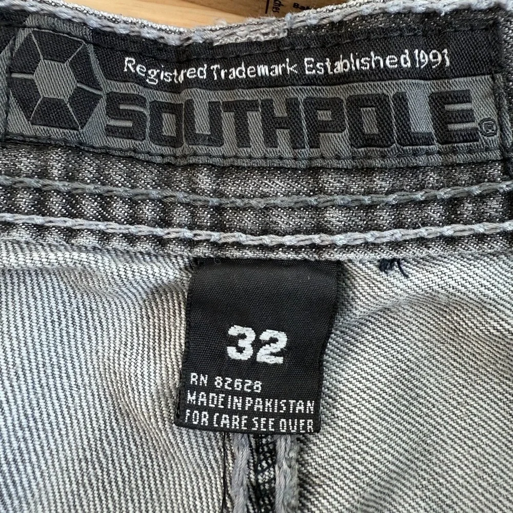 Southpole 5180 Baggy Shorts Men's Gray‎ Denim Mid-Rise Pockets Classic - 32 Y2K
